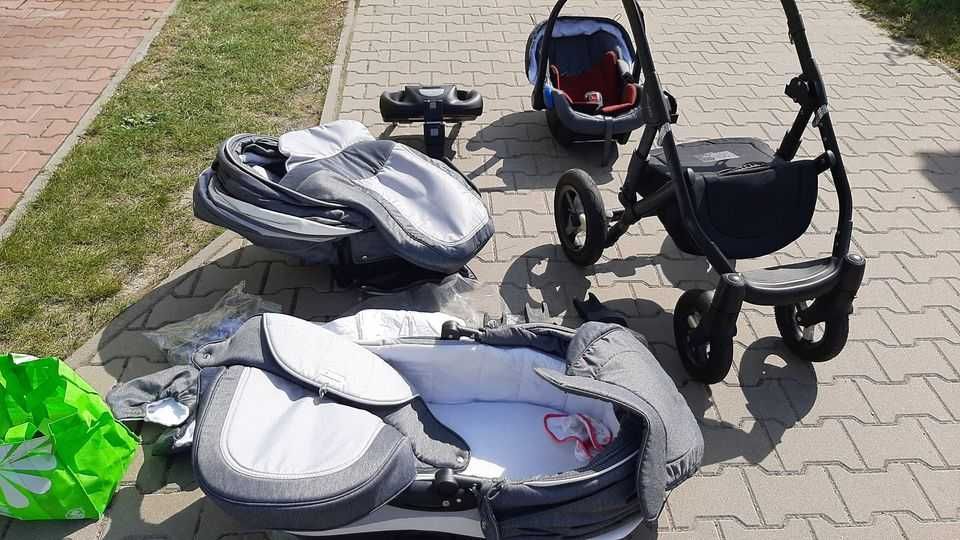 Wózek Adamex Barletta 3w1 plus baza isofix carlo / jet