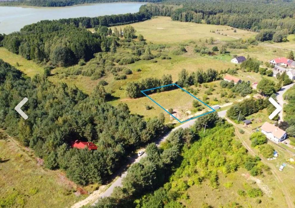 Urokliwa działka/Ruś Mała/gm.Ostróda,blisko jeziora,uzbrojona w media.