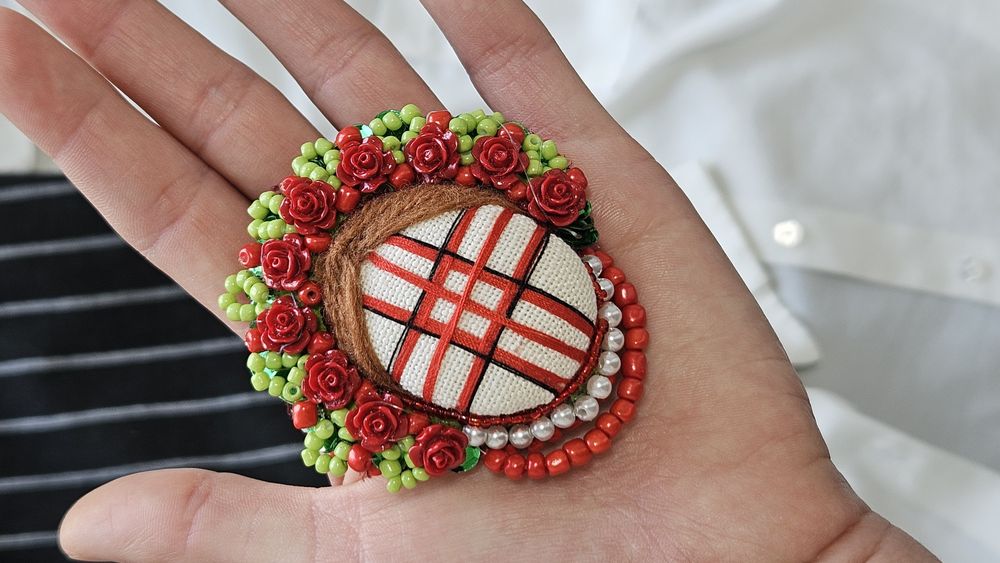 Брошка лялька-мотанка. Український подарунок,оберіг