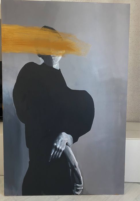 картина акрилом с золотом