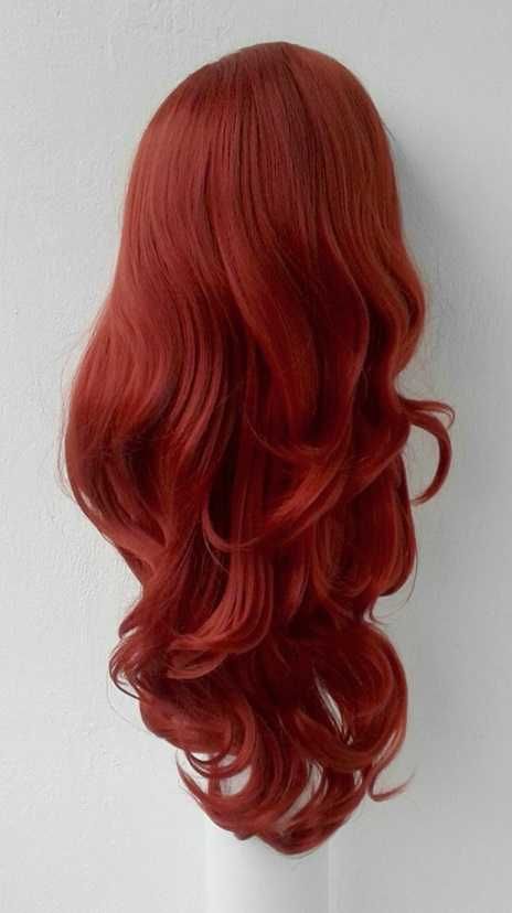 Ariel Arielka Triss wiedźmin czerwona długa falowana peruka