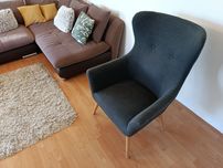 Fotel uszak, wygodny. Black Red White