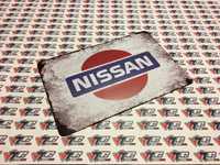 Placa decorativa metálica Nissan