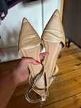 Balerinki atłasowe w szpic, 38, Ideal shoes