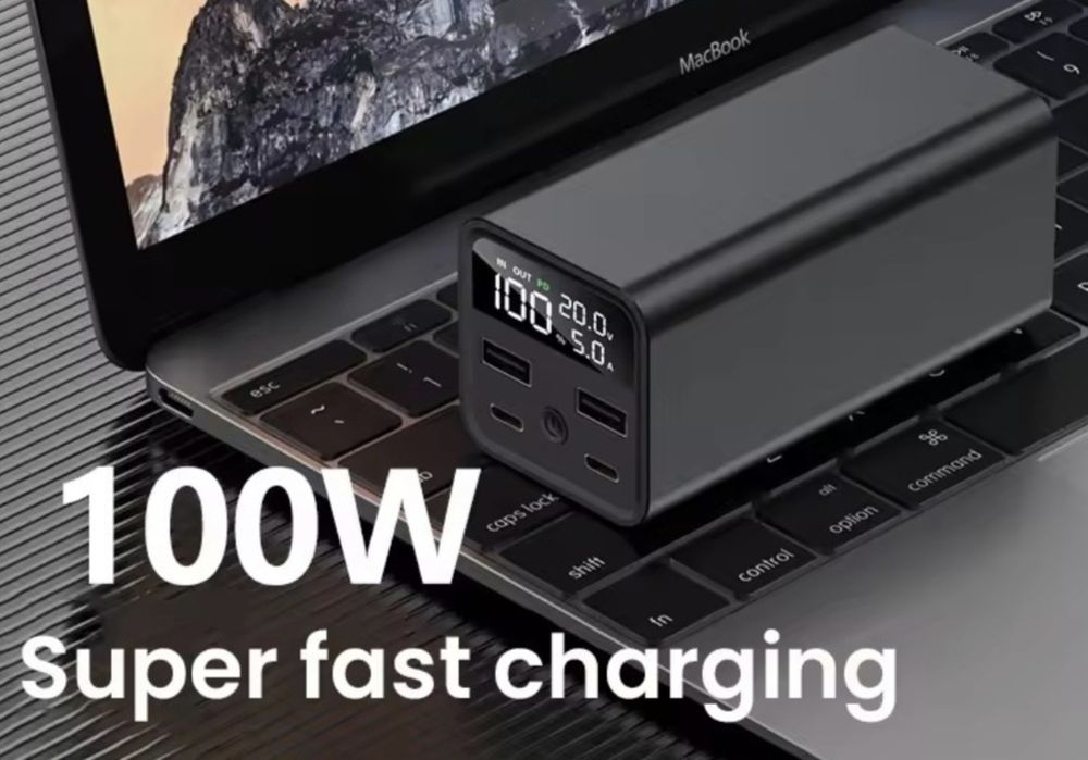 Портативна 20000mAh Power Bank станція PD100W USB C