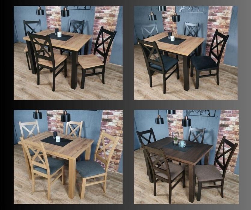 Zestaw KRZYŻAK FEMI Promocja  stół + 4 KRZESŁA