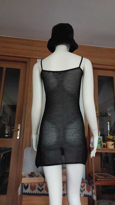ażurowa sukienka tunika Body Conscious Tank American Apparel XS sieć