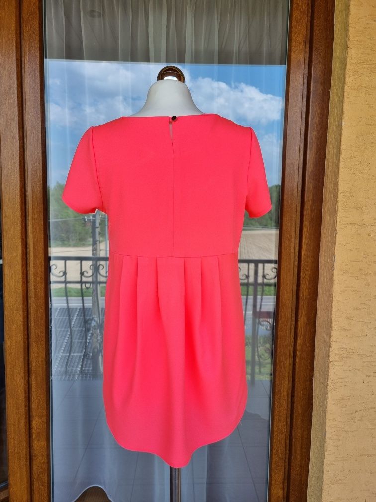 Bluzka elegancka zwiewna oversize neon letnia fashion 36/38 koszula
