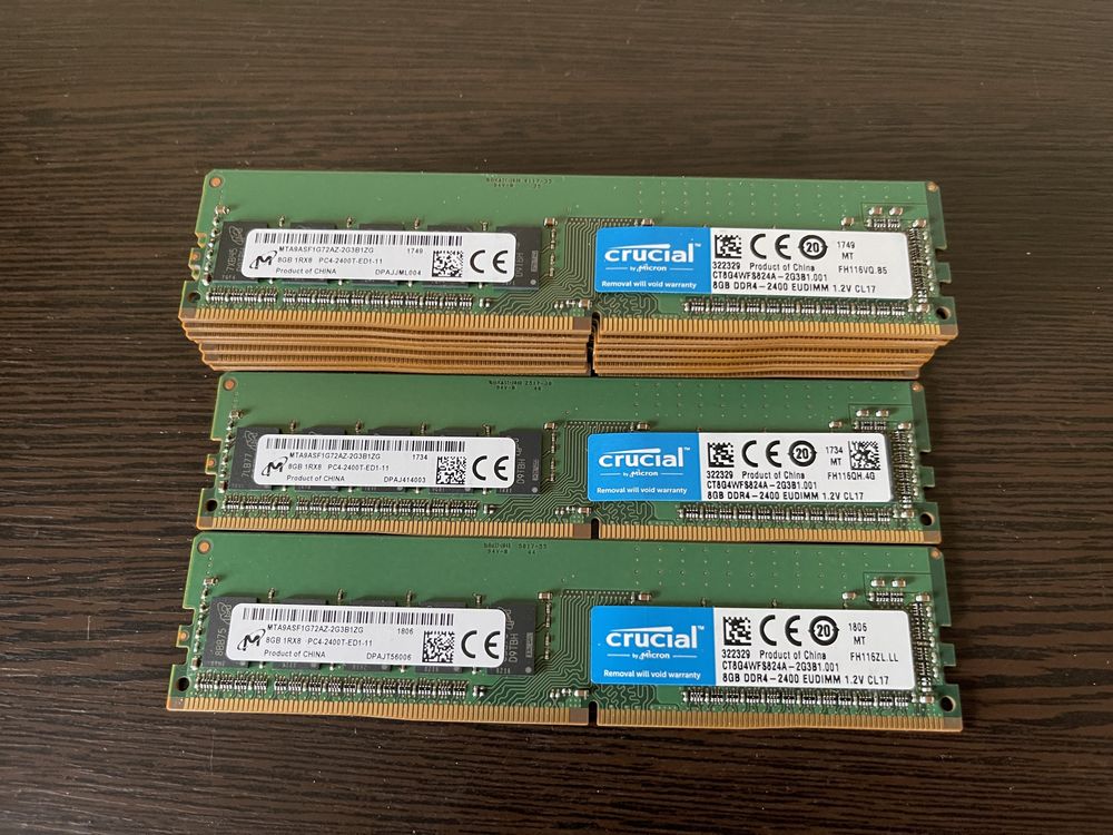 Продам DDR4 16gb 2400/2666/3200mhz ECC для комп’ютера (16,32 гб) ecc