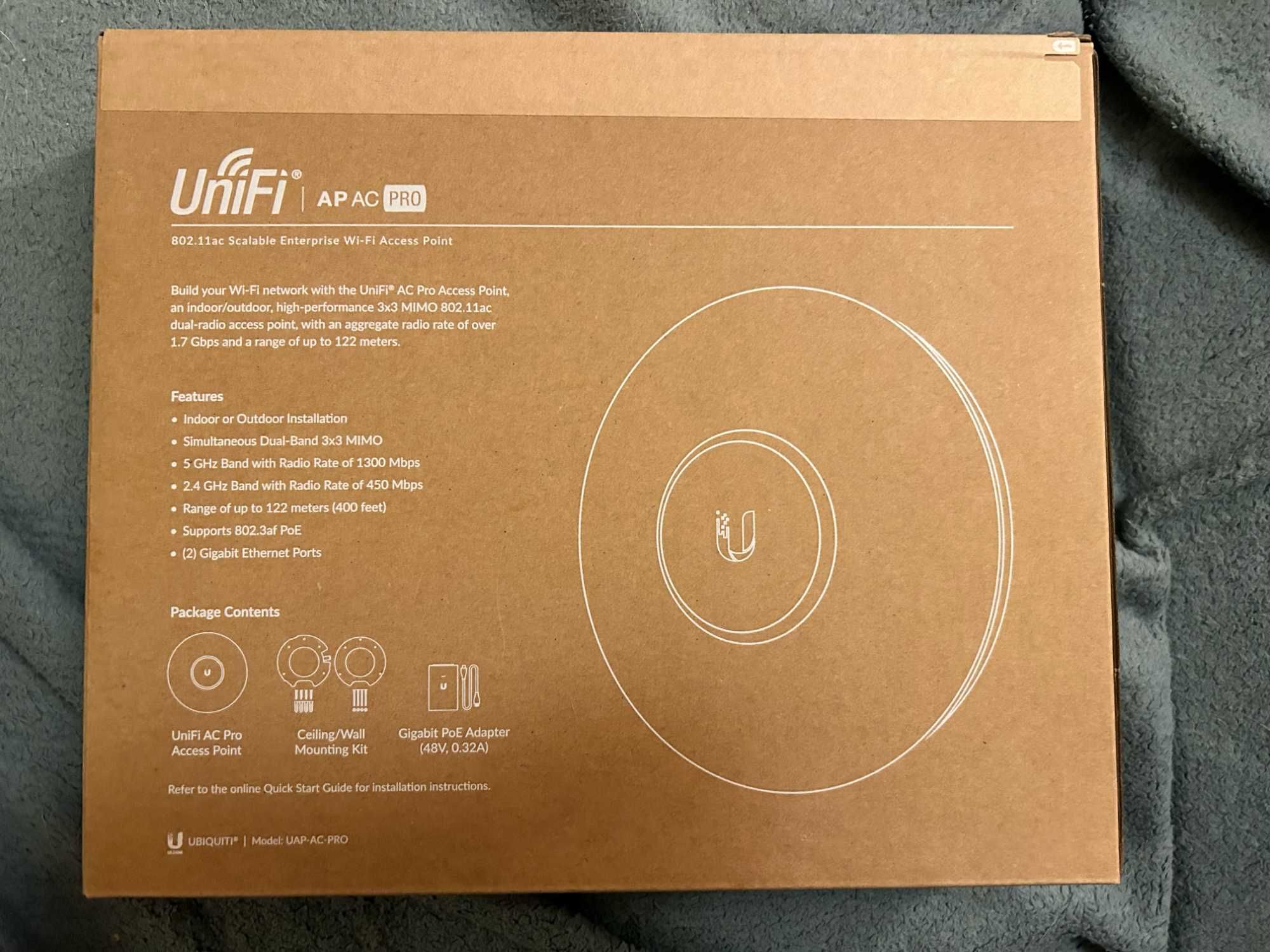 Nowy Punkt dostępowy Wi-Fi UBIQUITI UAP-AC-PRO Ubiquiti (40% zniżki)