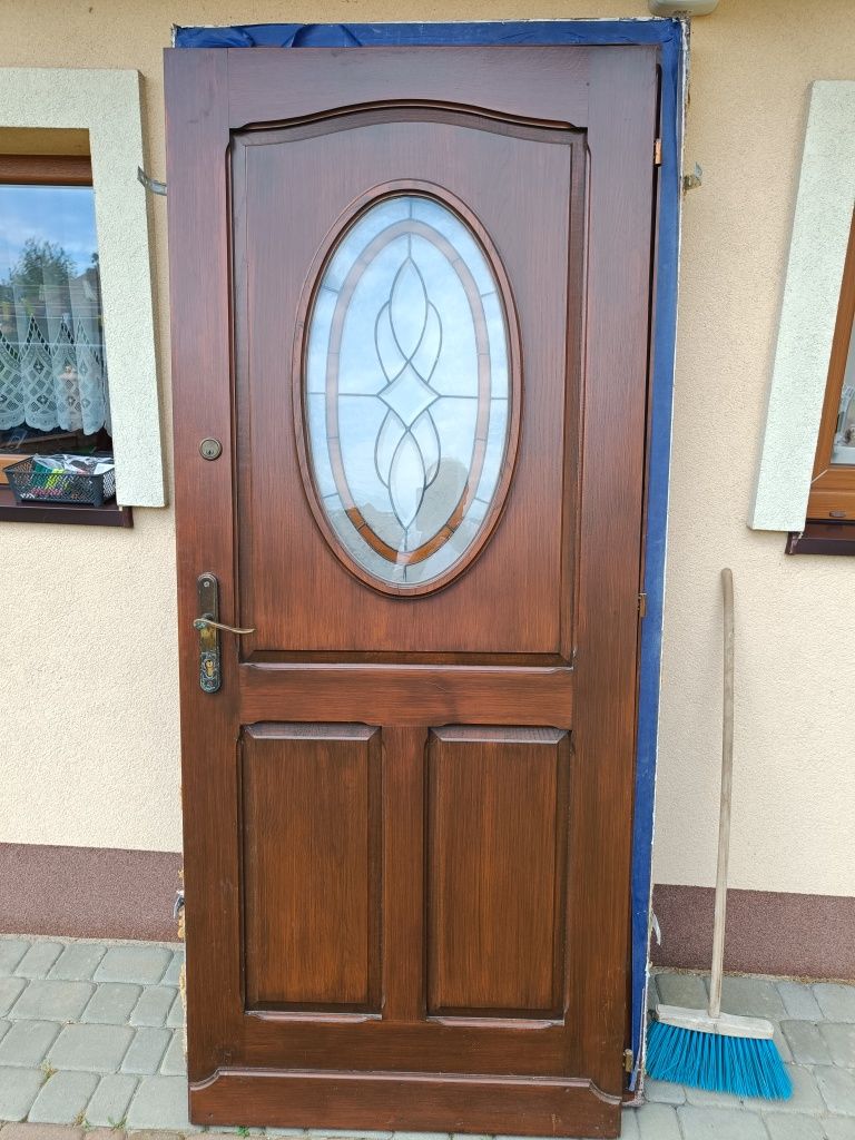 Drzwi dębowe zewnętrzne