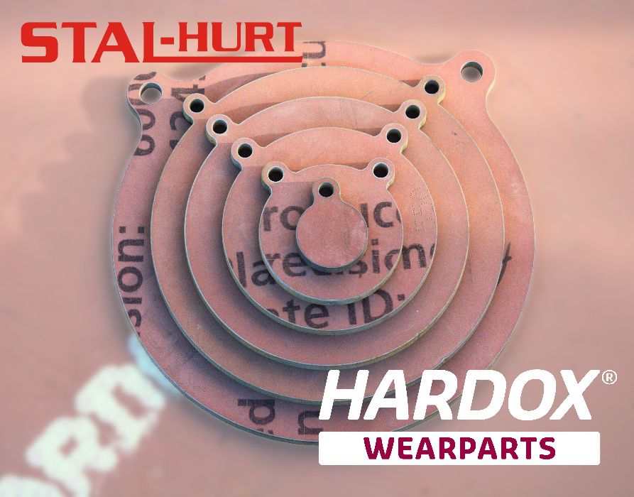 Hardox 500 gr.10mm Gong fi 200 z otworami