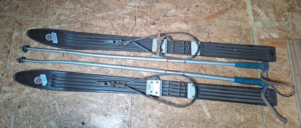 Narty POLSPORT Toruń około 100 cm, PRL vintage, retro, dziecięce