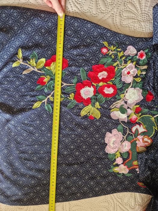 Haftowana orientalna sukienka tunika w kwiaty S XS
