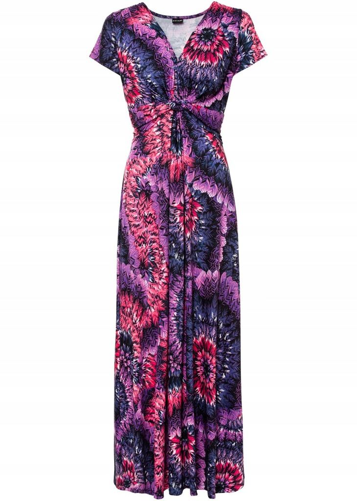 bonprix kolorowa letnia wiosenna długa sukienka damska 36-38