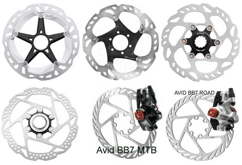 Гальма з роторами Shimano Deore, SLX, XT; AVID Японія
