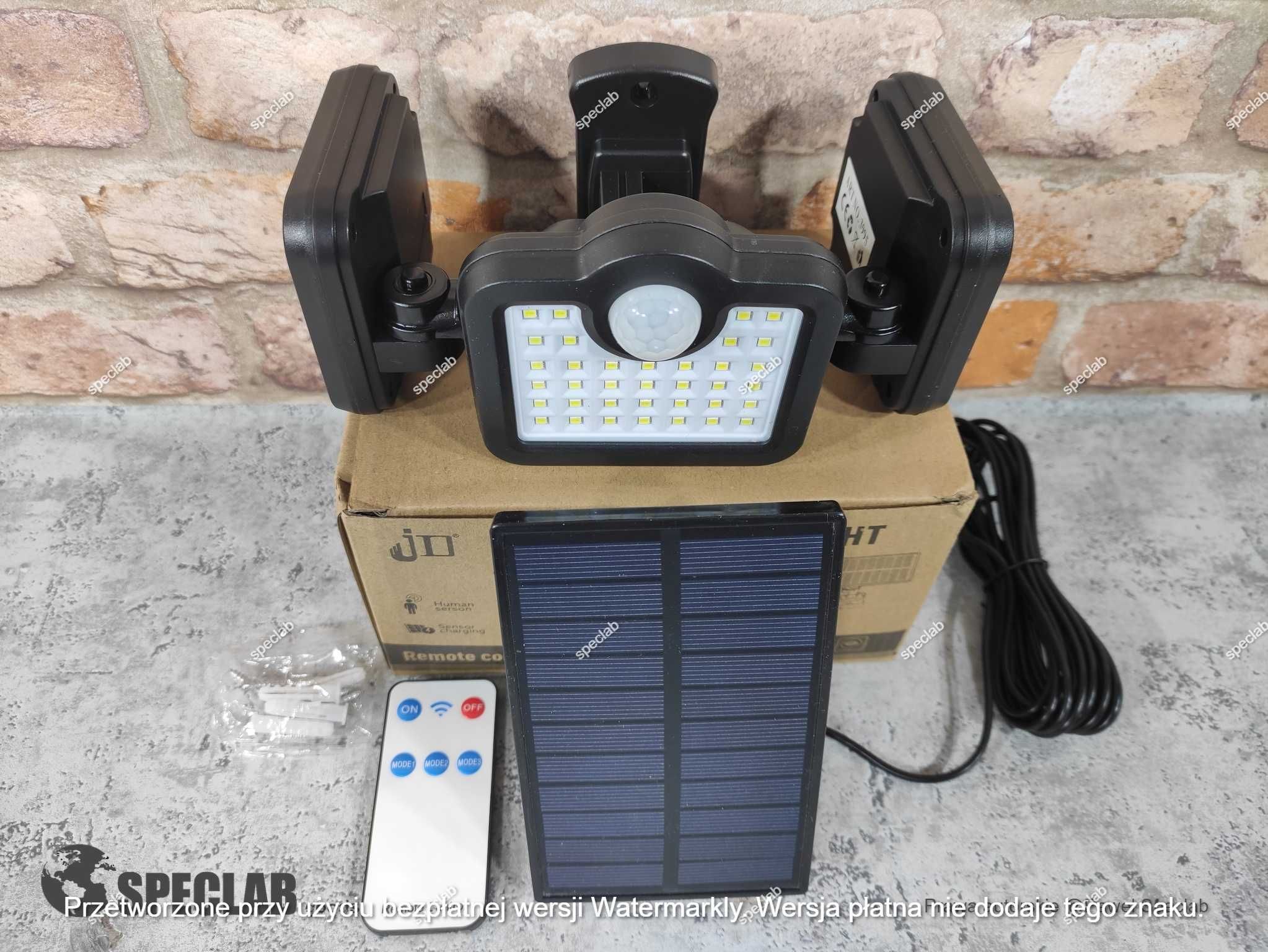 Lampa Solarna-3955 Uliczna LED CZUJNIK RUCHU Zmierzchu