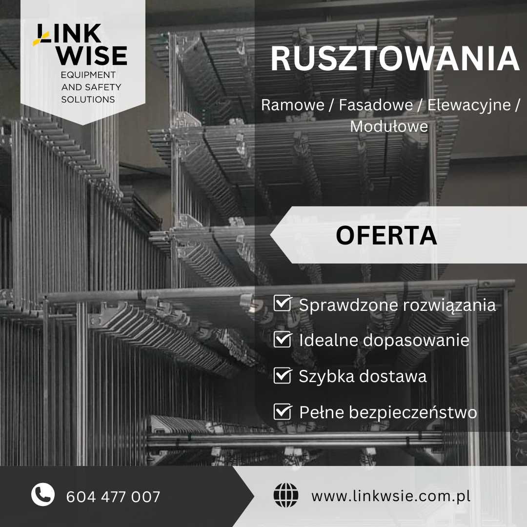 Rusztowania ramowe Baumann - zestaw pow. rob. - 270m2/wys. rob. 8m