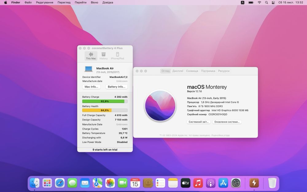 Продам Macbook Air 13” 2015p