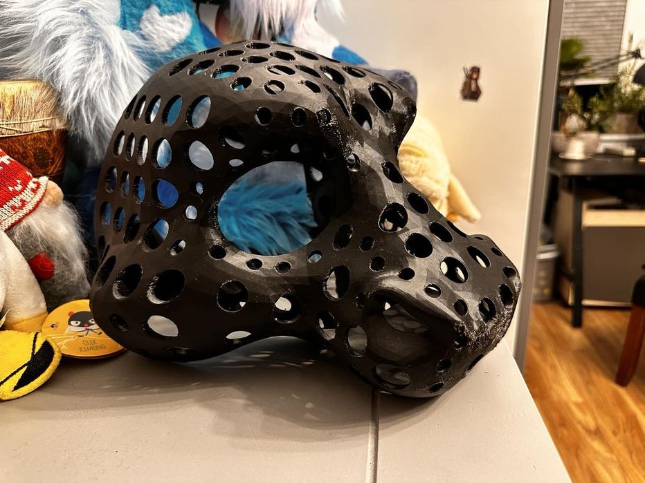 Maska Cosplay Fursuit Fury Dino 3D