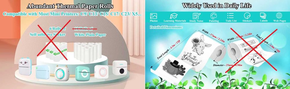 Rolki do mini drukarki termicznej 57mm x 25 x 4,5m, paragon