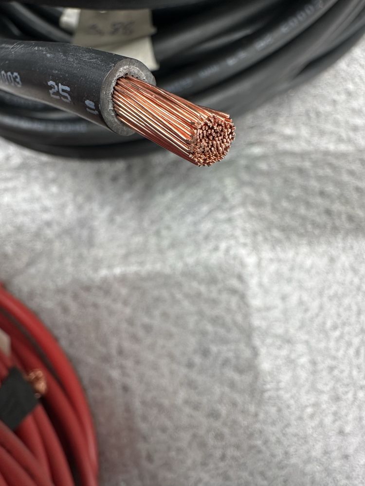 Przewód kabel linka 25mm 25mm2 Czarny i Czerwony Czysta miedz