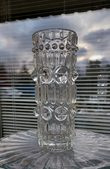 Piękny wazon grube szkło lata 70 Frantisek Peceny Union Glas Piękny !