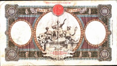 NOTA 1 000 LIRE Banca D´Itália DECR. MIN. 18 DICEMBRE 1940-ANNO XIX