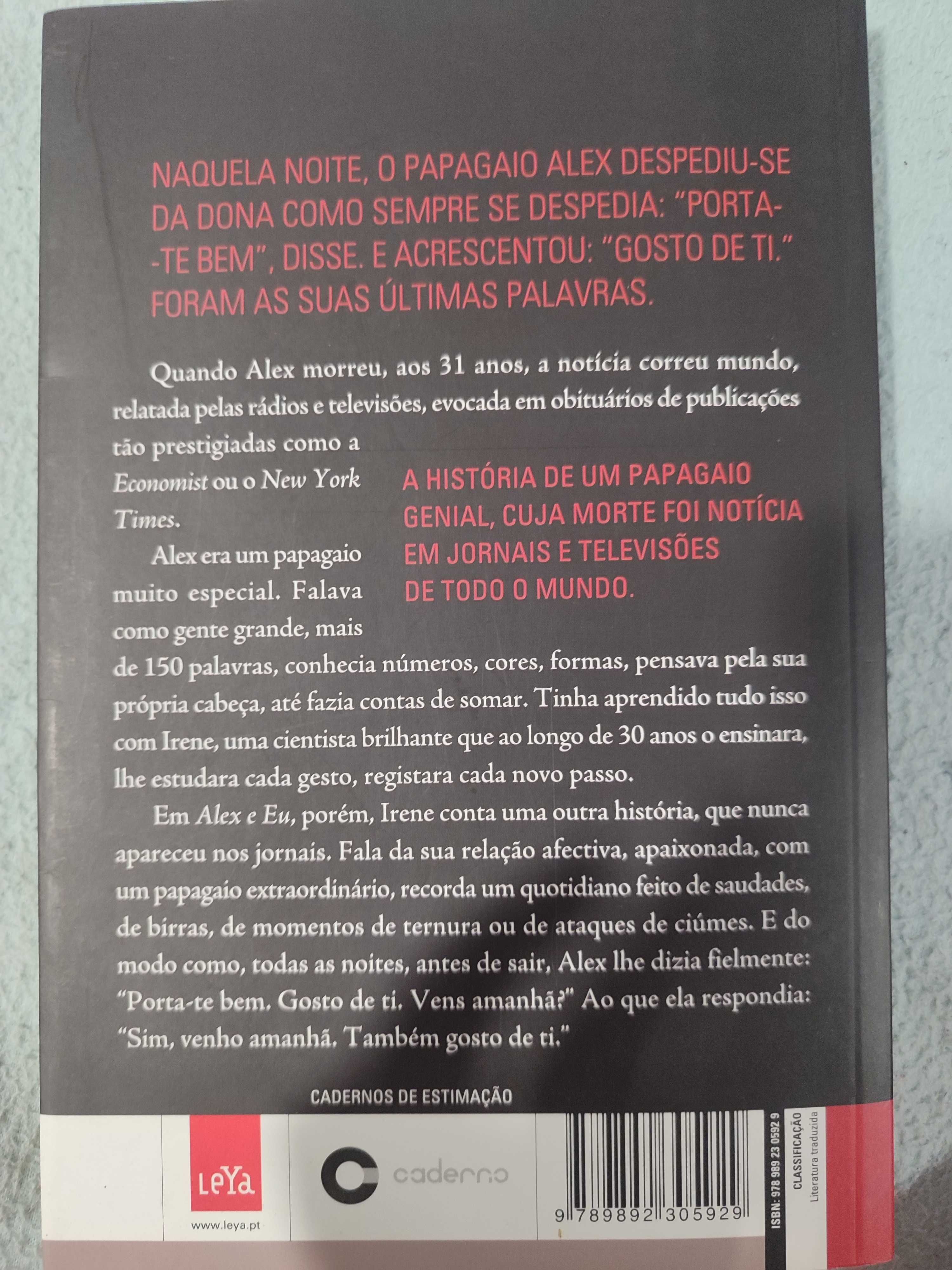 Livro Alex e eu - papagaio mais famoso do mundo