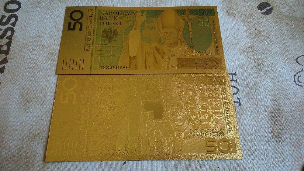 Banknoty 50 zł Jan Paweł II - zestaw. Cudo!