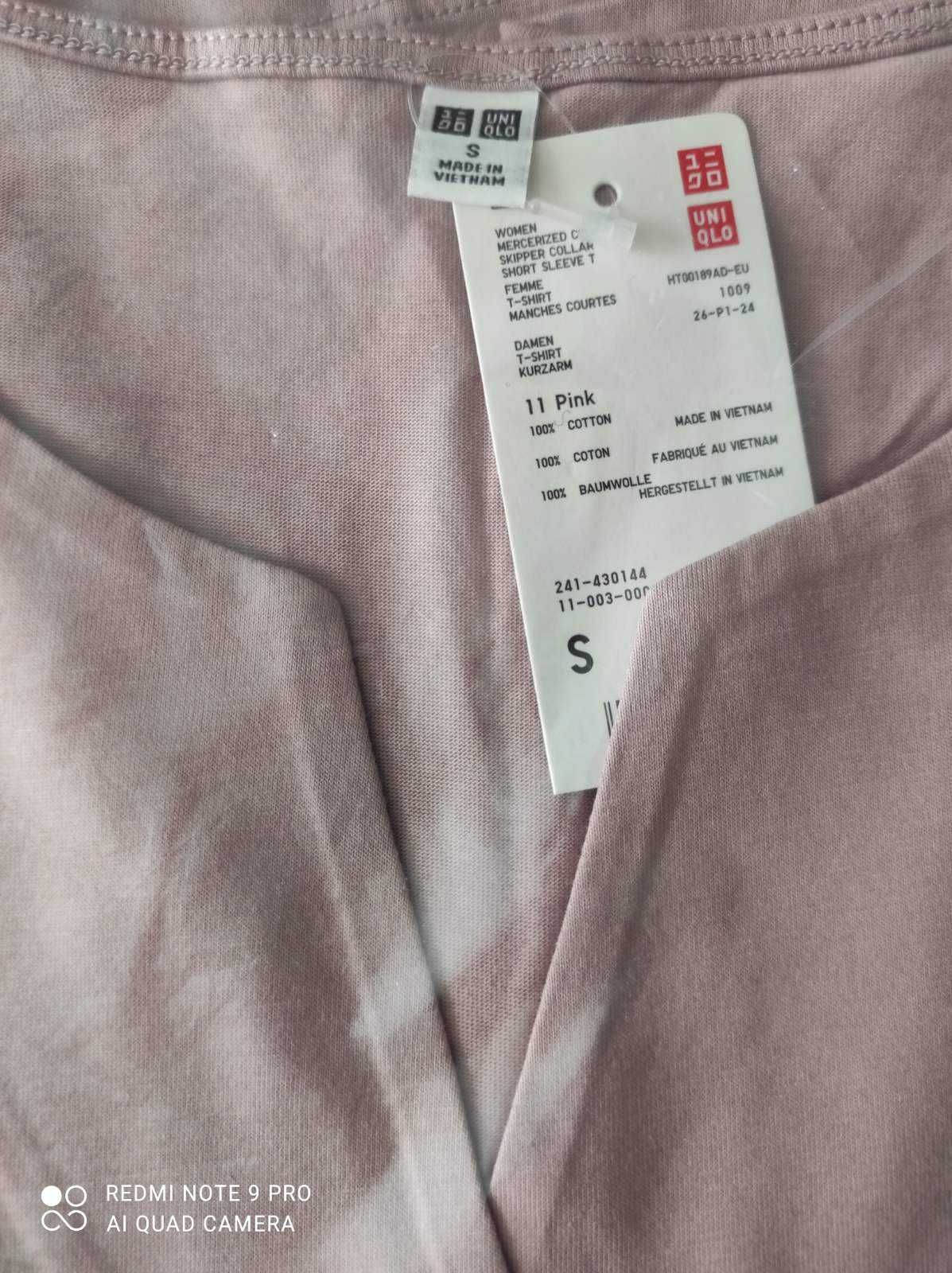 Uniqlo стильна футболка блузка натуральна тканина ПОГ 52