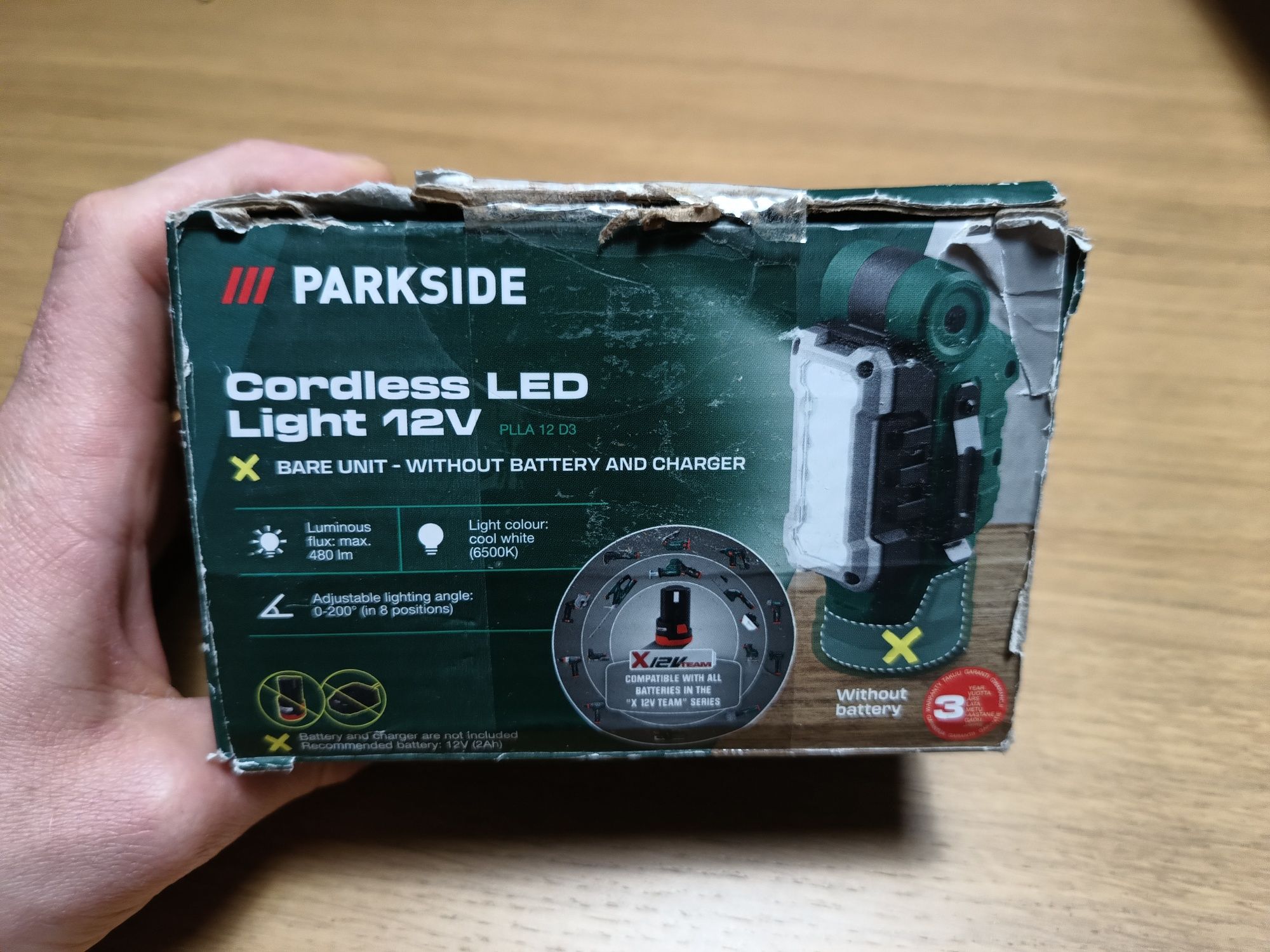 Nowa latarka Parkside PLLA 12 D3 LED