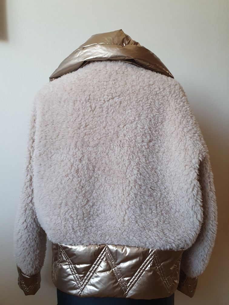 OCHNIK kurtka futerko z wełny beżowe