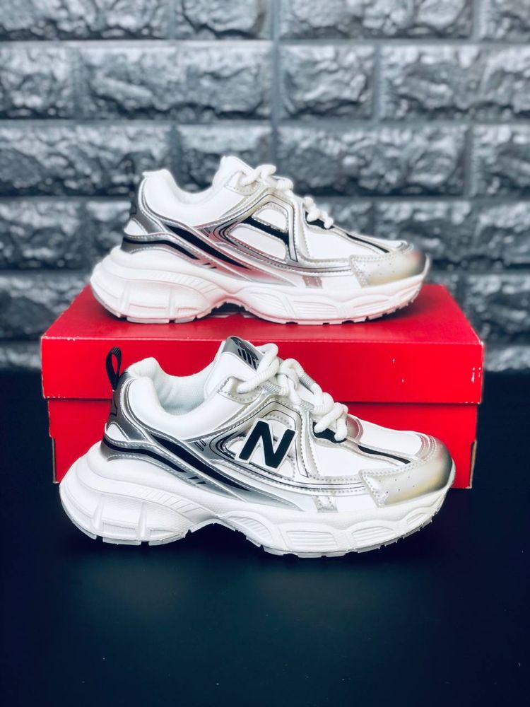 Женские Кроссовки New Balance Белые Кожаные Кроссовки Нью Баланс
