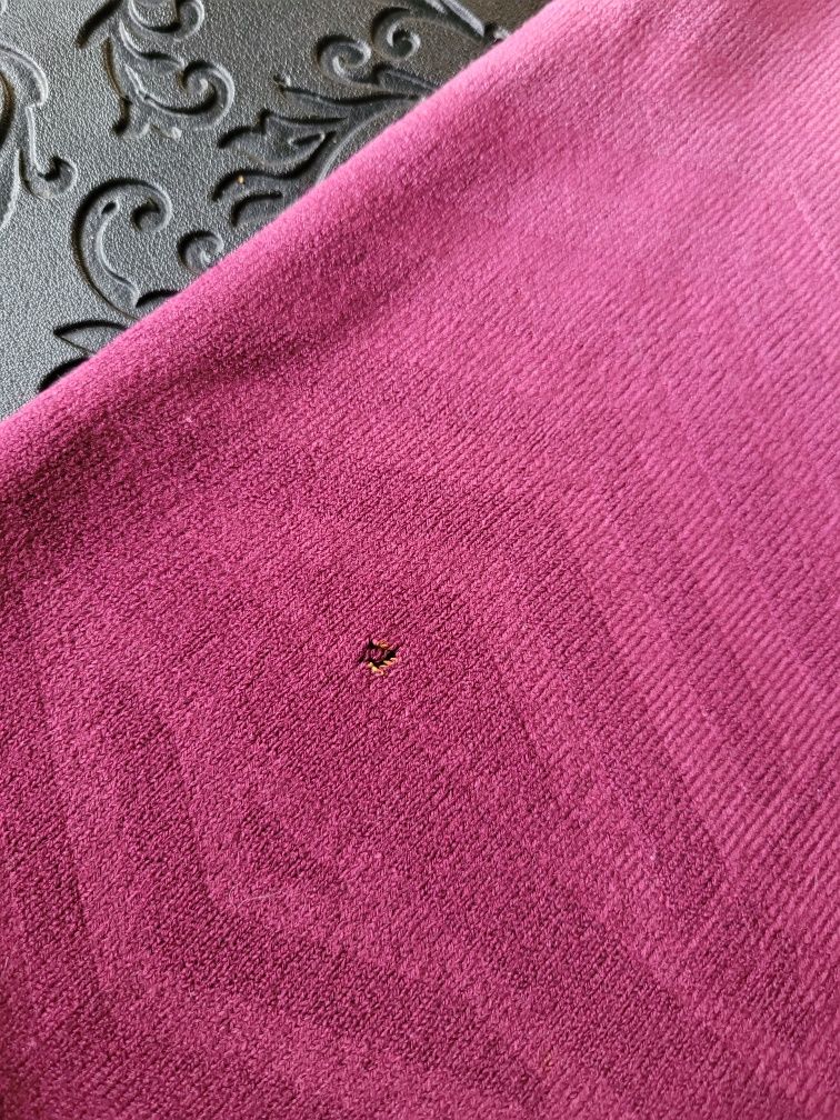 Różowy dłuższy sweter z golfem ombre M/L bawełna