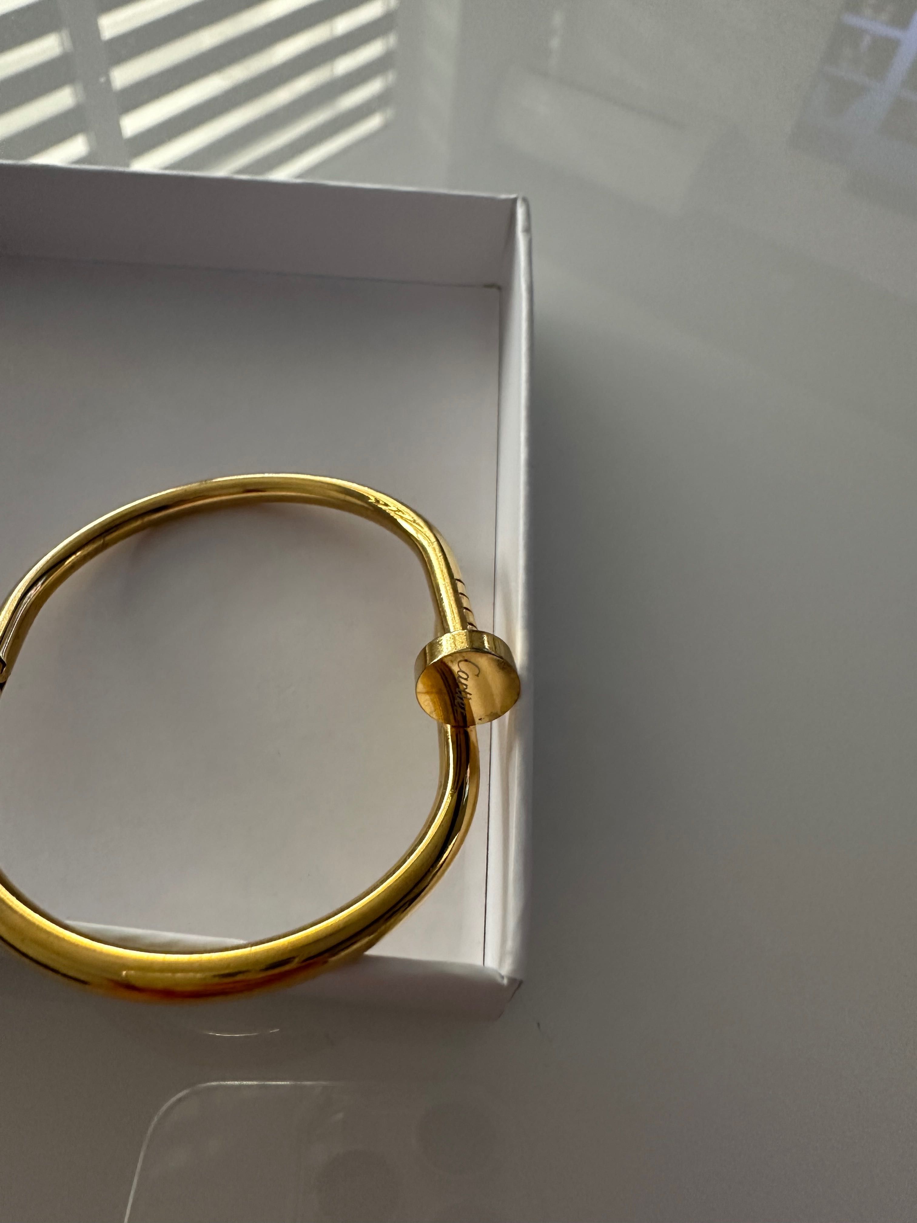 Bransoletka Cartier gwóźdź żółte złoto logo