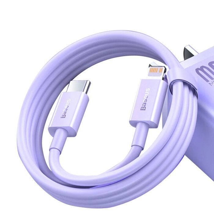 Kabel do ładowania transferu danych USB-C - Lightning PD 20W 1m Baseus