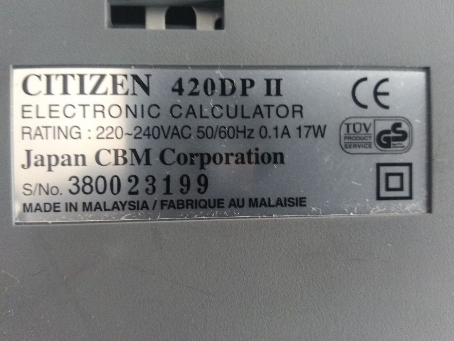 Калькулятор Печатающий Citizen 420DP Новый