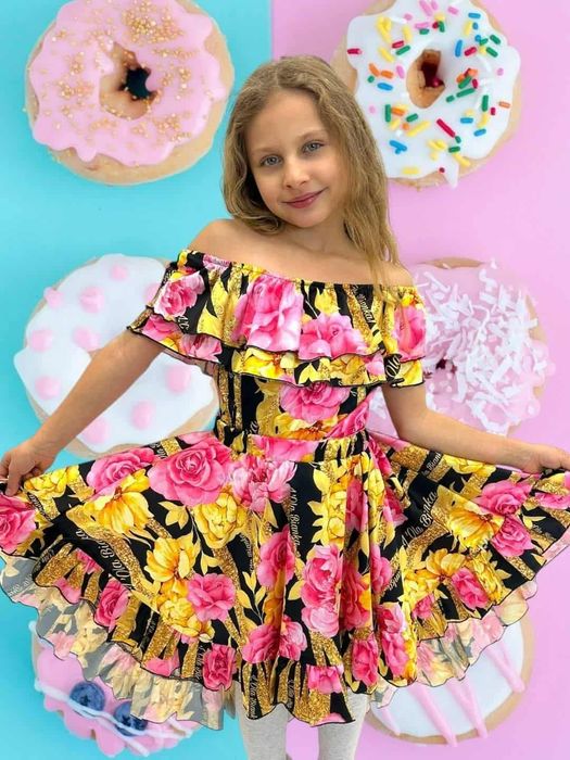 Piękny komplet bluzka spódnica dziewczynka LOLA BIANKA