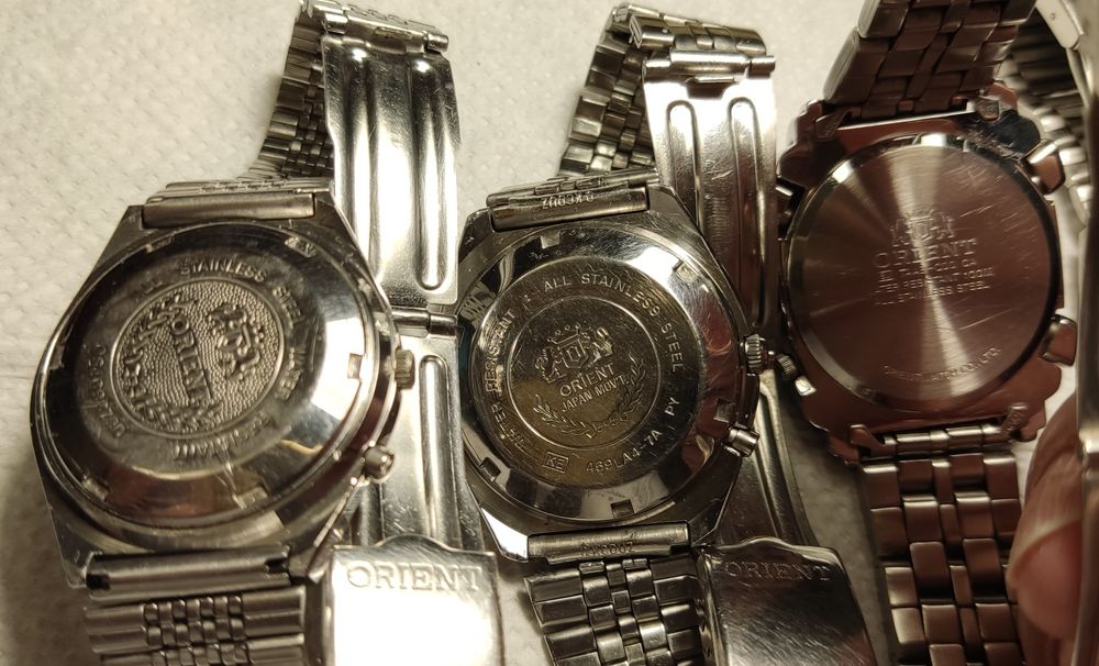 Мужские наручные часы "Orient" и "Seiko" времён СССР