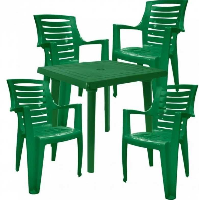 Набір комплект пластикових меблів, комплект садовой мебели, стіл, стул