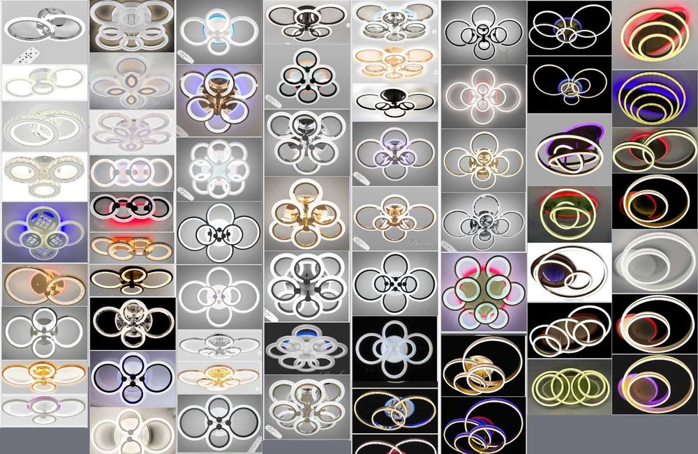 Светодиодная люстра с пультом квадраты лед