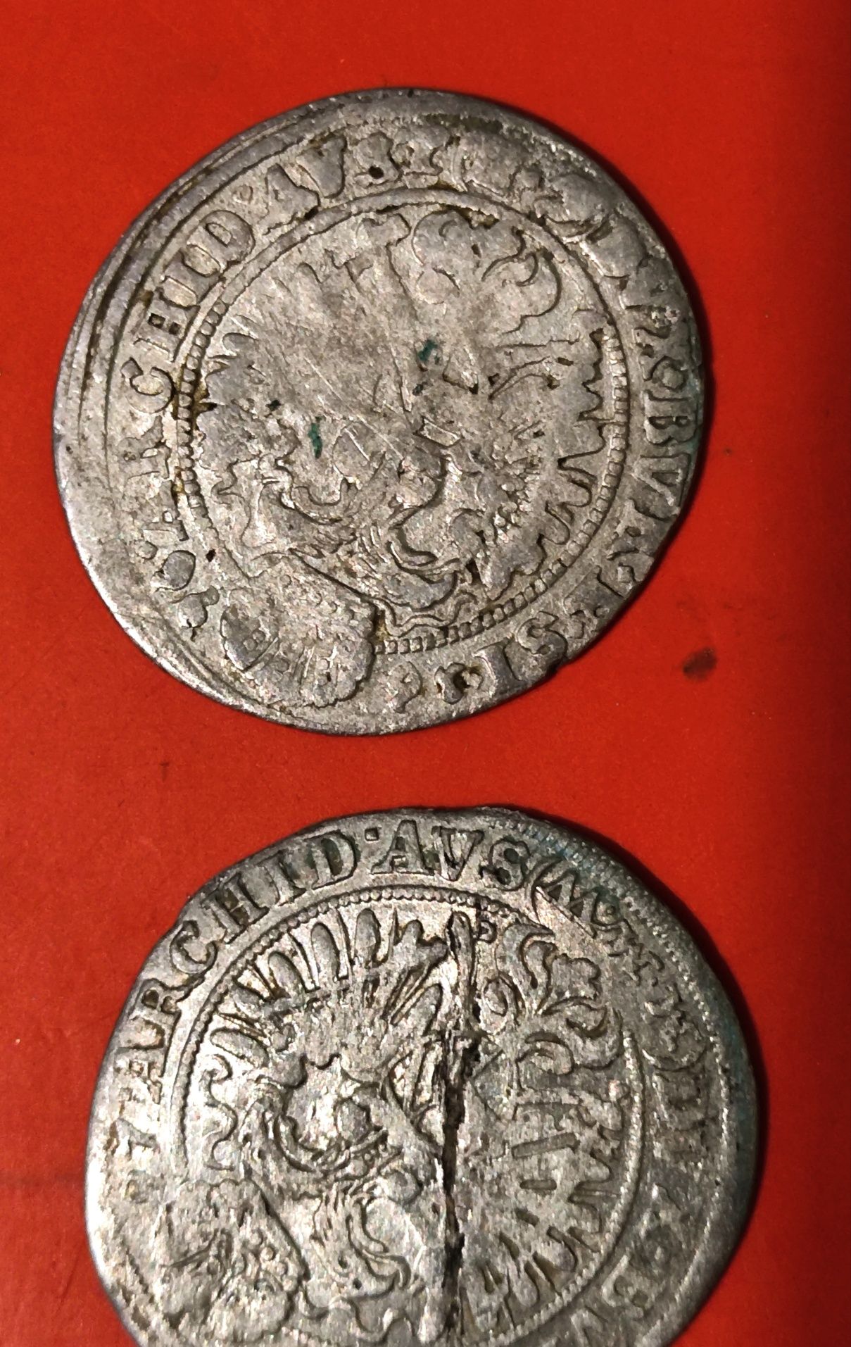 Монети 1700х років ( трояк, 3 крейцери )