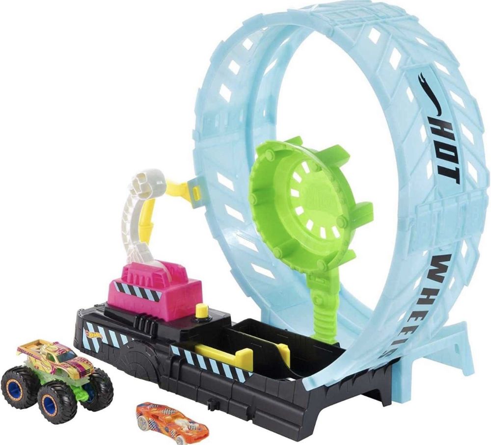 Трек Hot Wheels Мертвая петля Monster Trucks Glow in Dark Epic Loop