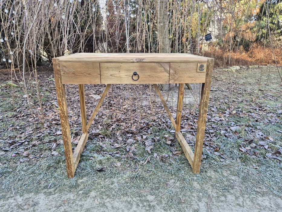 Biurko loft, rustykalne, boho, vintage, retro, stare drewno