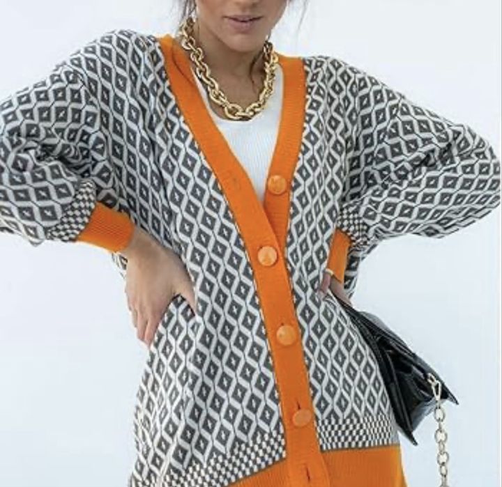 Кардиган в'язаний оверсайз на ґудзиках