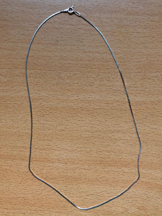 Łańcuszek srebrny, linka, 50 cm