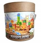 Drewniane Klocki WOODEN SAFARI 60 Elementów Nowe Poznań