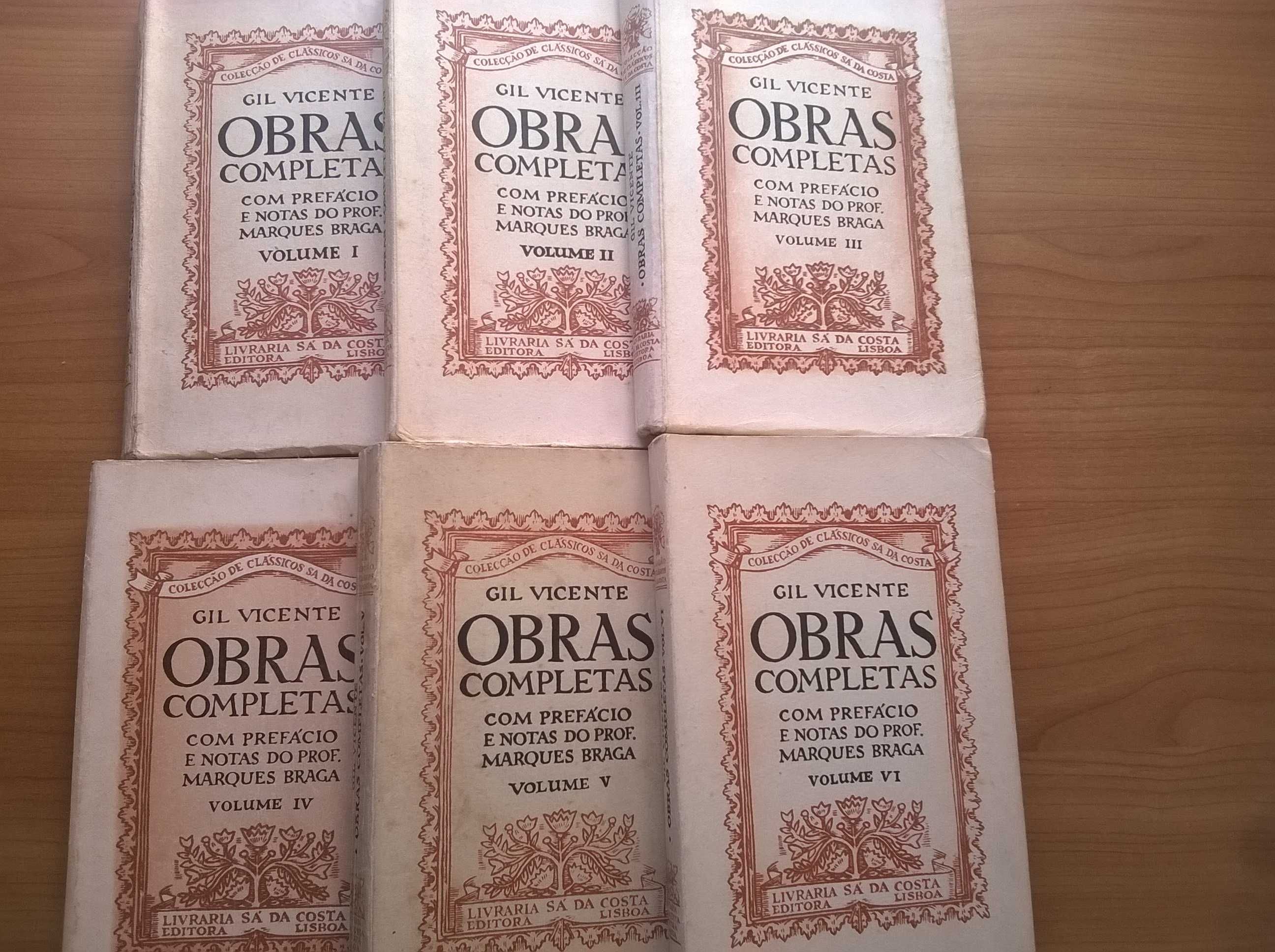 Obras Completas de Gil Vicente (6 volumes)