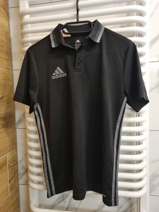 czarna koszulka polo damska 164 adidas